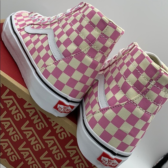 VANS Sk-8-Hi Tapered CHECKERBOARD Fchsapktrwt men’ - Picture 9 of 16